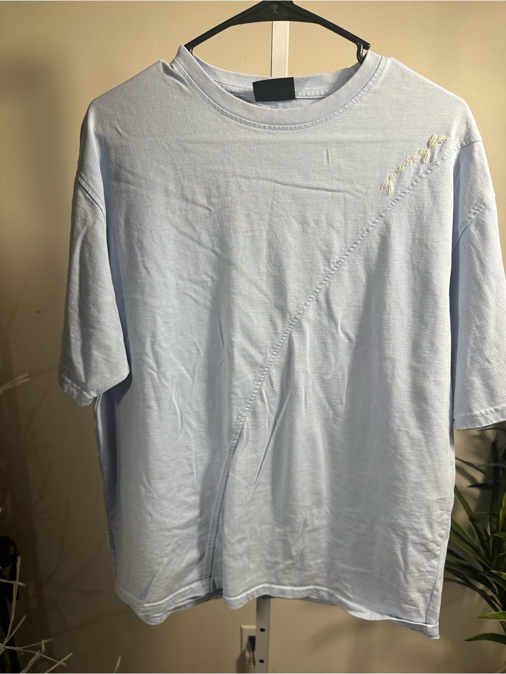 N250. YoungLA Light Blue Crewneck T-Shirt
